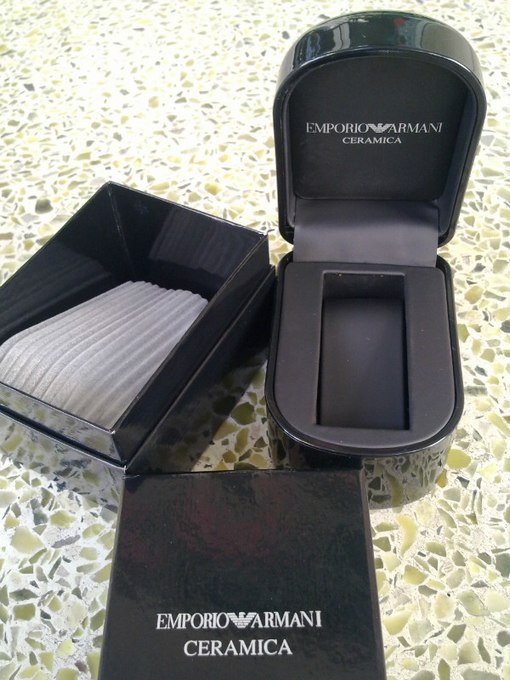 Replica Emporio Armani Watch Box / Black Ceramic Watch Box